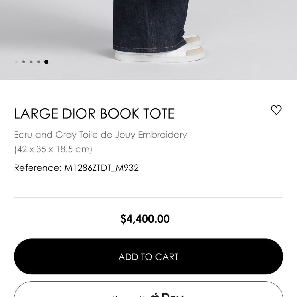 Dior Large Book Tote Ecru & Gray Brand New with dustbag - Picture 5 of 7